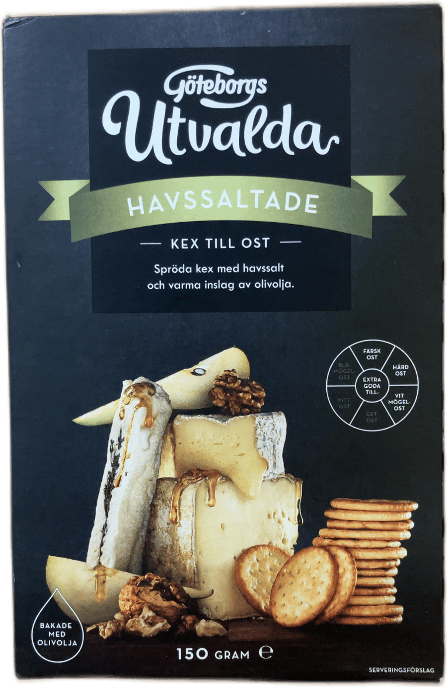 Göteborgs Utvalda sjávarsöltuð kex fyrir ost 150 g