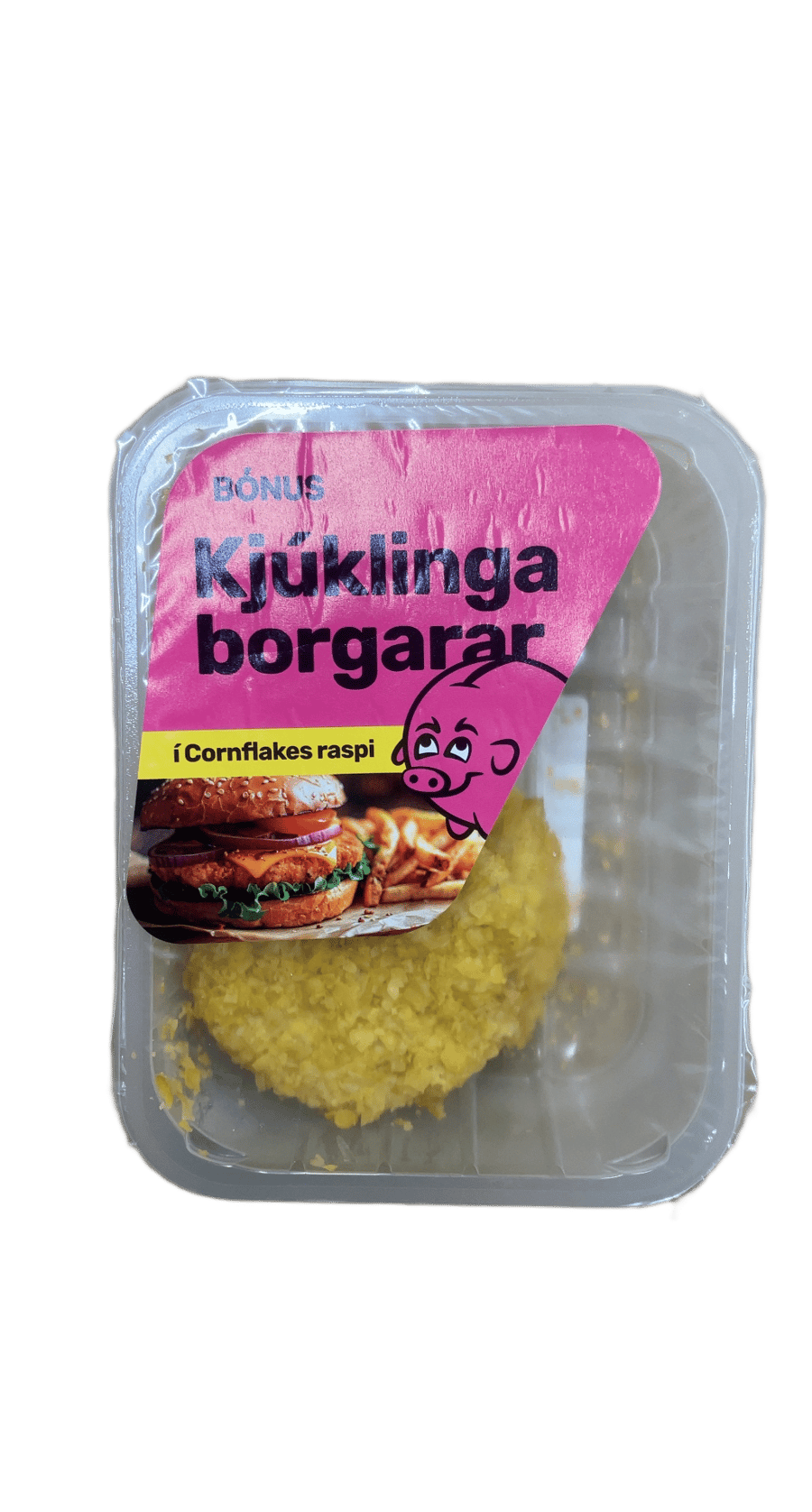 Bónus Kjúklingaborgarar í Cornflakes raspi 320 g