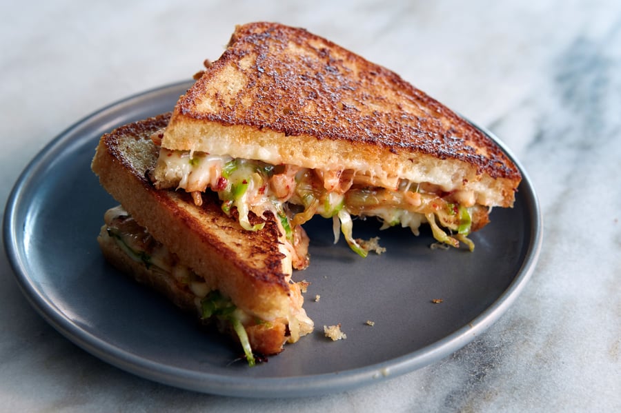 VEGAN Kimchi Grilled Cheese