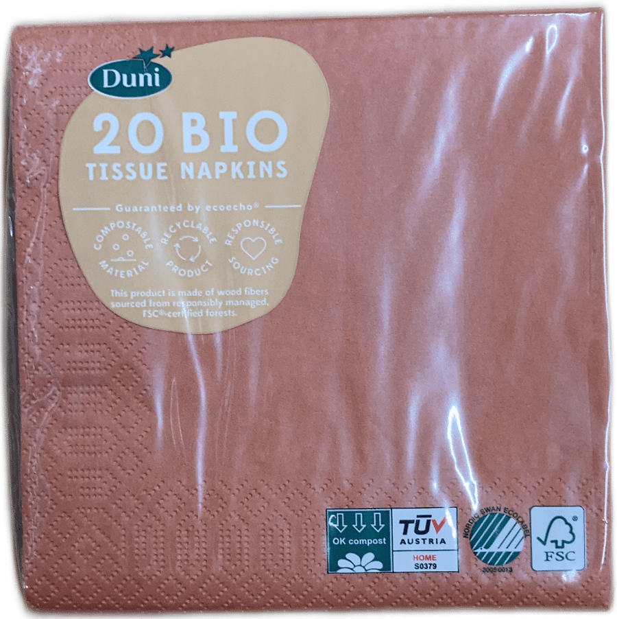 Duni Bio pappírsservíettur Earth Terra 20 stk