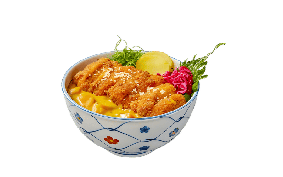 Kjúklinga katsu karrí donburi	