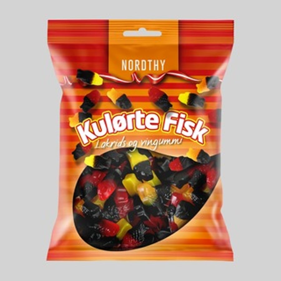Northly litríkir sælgætisfiskar (Kulørte Fisk) 300 g