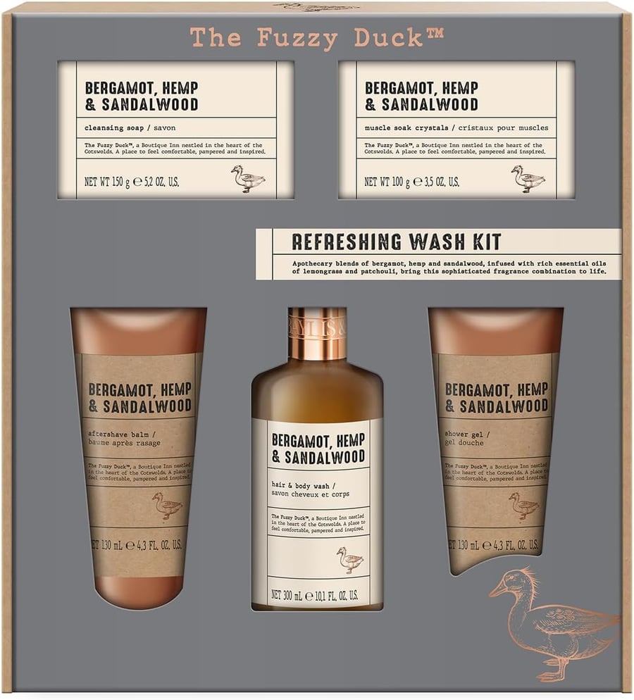 Baylis & Harding Bergamot, Hemp & Sandalwood Refreshing Wash Kit Gjafasett
