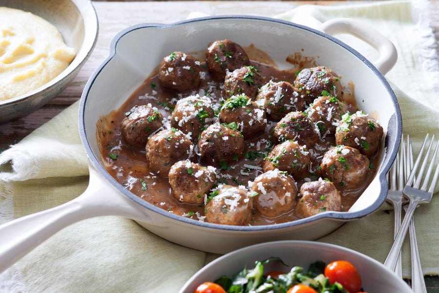 Vegan Meatballs in Pepper Sauce
