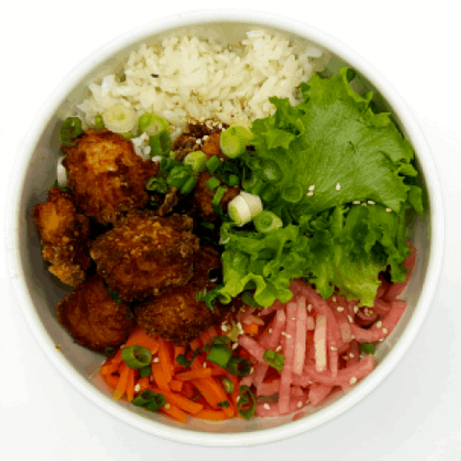 Crispy Kjúklinga Pop Poke Skál
