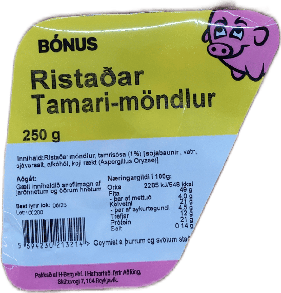 Bónus Ristaðar Tamari-möndlur 250 g