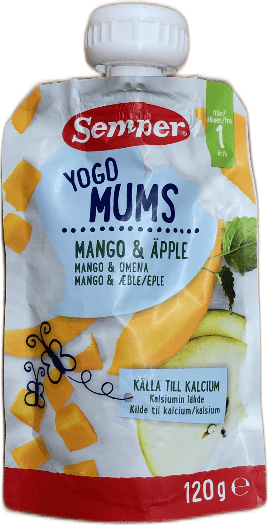 Semper Yogo Mums mangó og epli 120 g