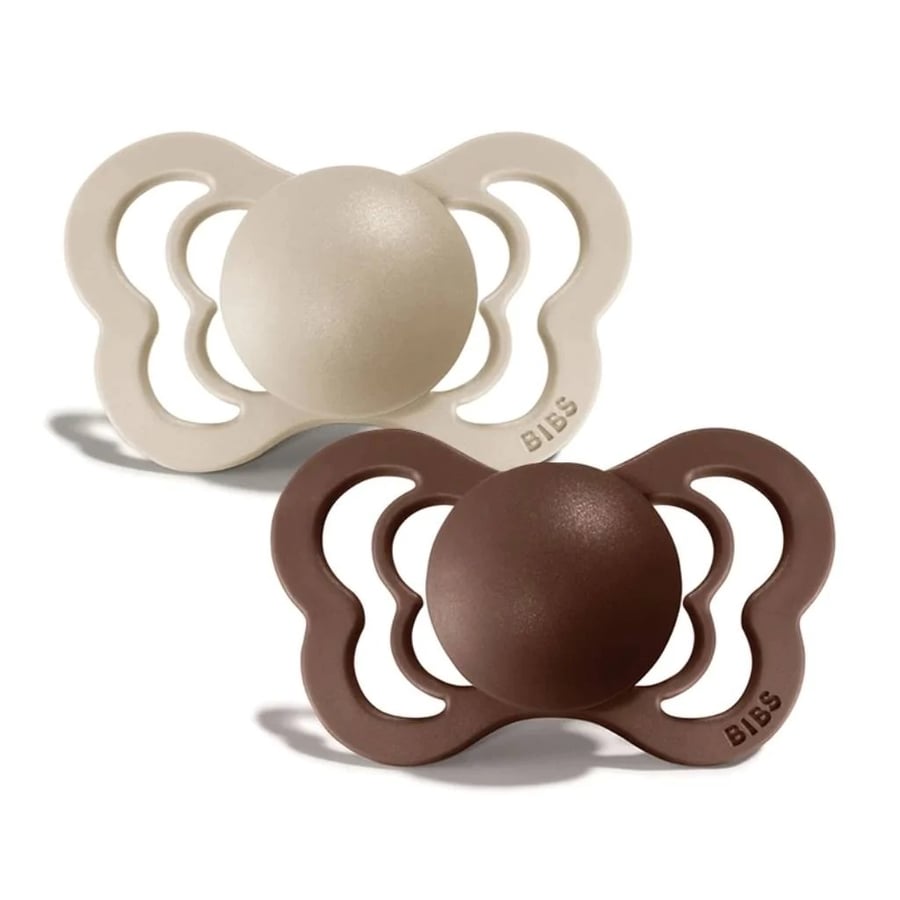 BIBS Couture Vanilla/Moc Siliko St 2 2pk