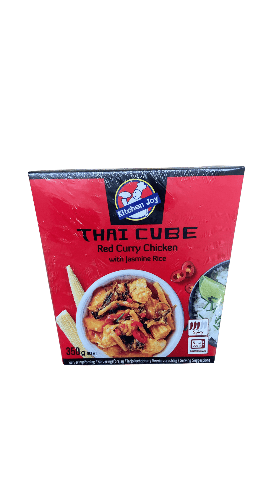 Kitchen Joy Thai Cube rauður karrýkjúklingur með jasmínhrísgrjónum 350 g