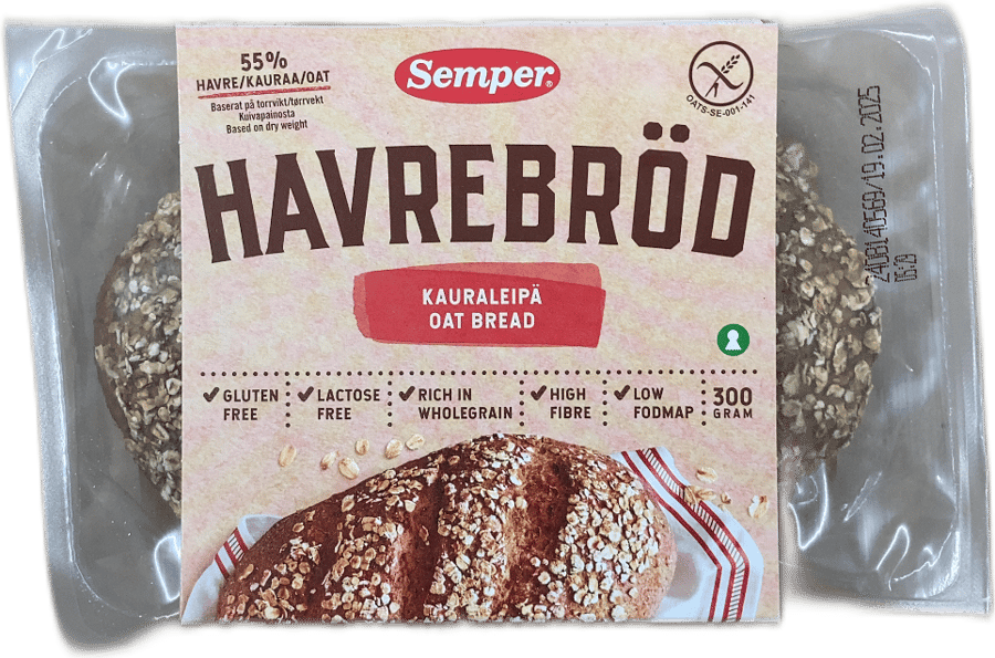 Semper glútenlaust hafrabrauð 300 g