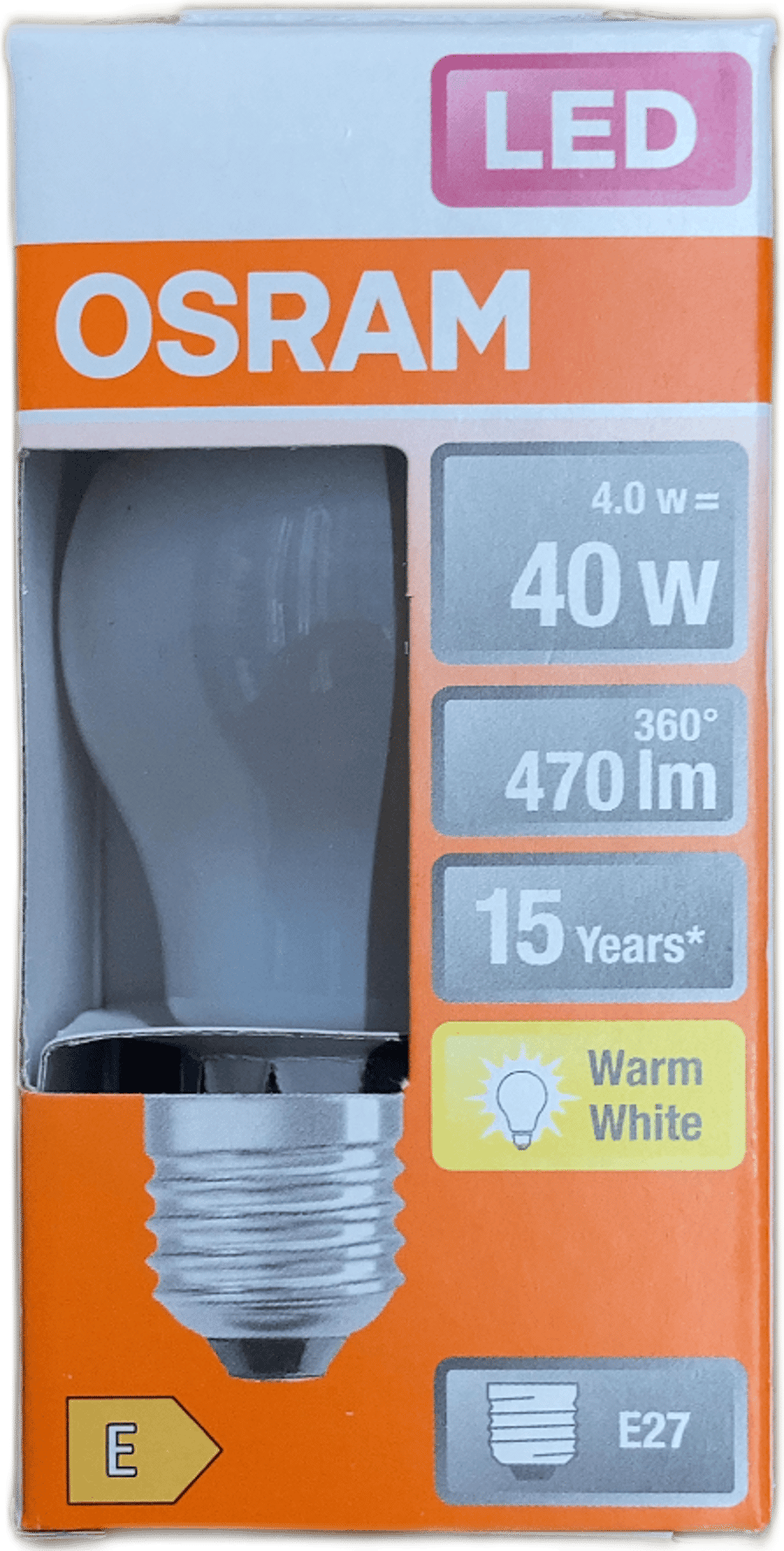 Osram LED Star Classic P 40 E27 4 W hlýhvítt
