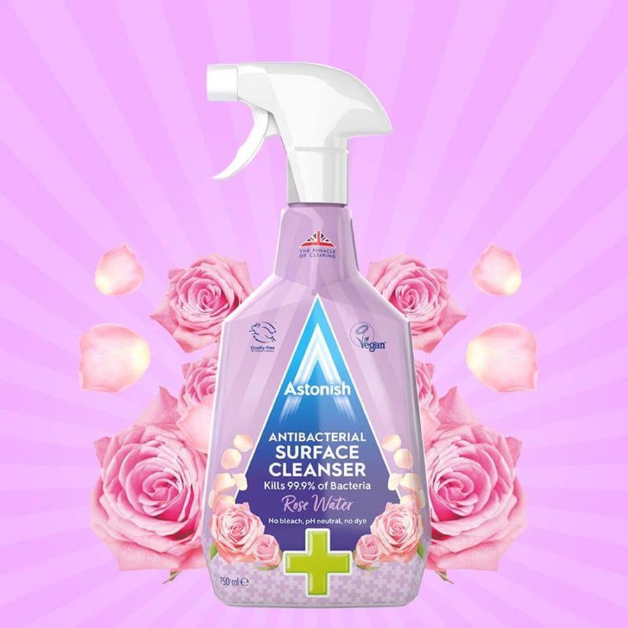 Astonish Antibacterial Surface Cleanser Rose Water 750ml
