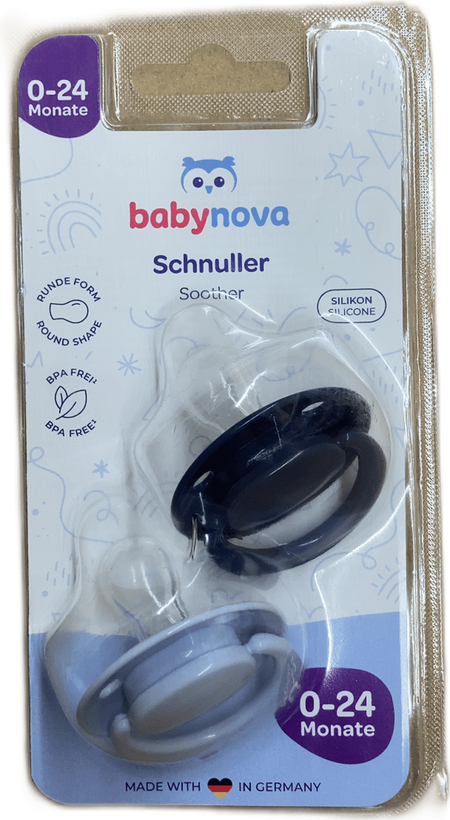 Babynova sílikonsnuð kringlótt 0–24 mánaða