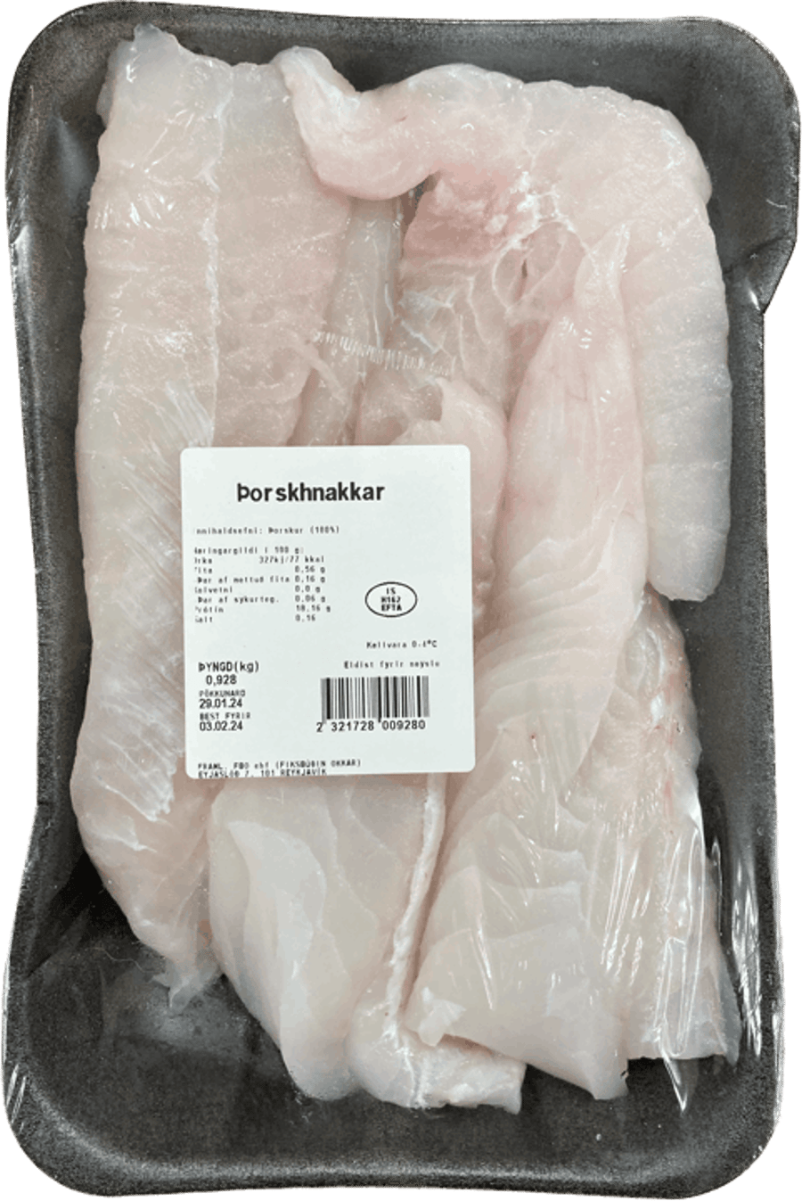 F.o þorskhnakkar ferskir ca. 900 gr