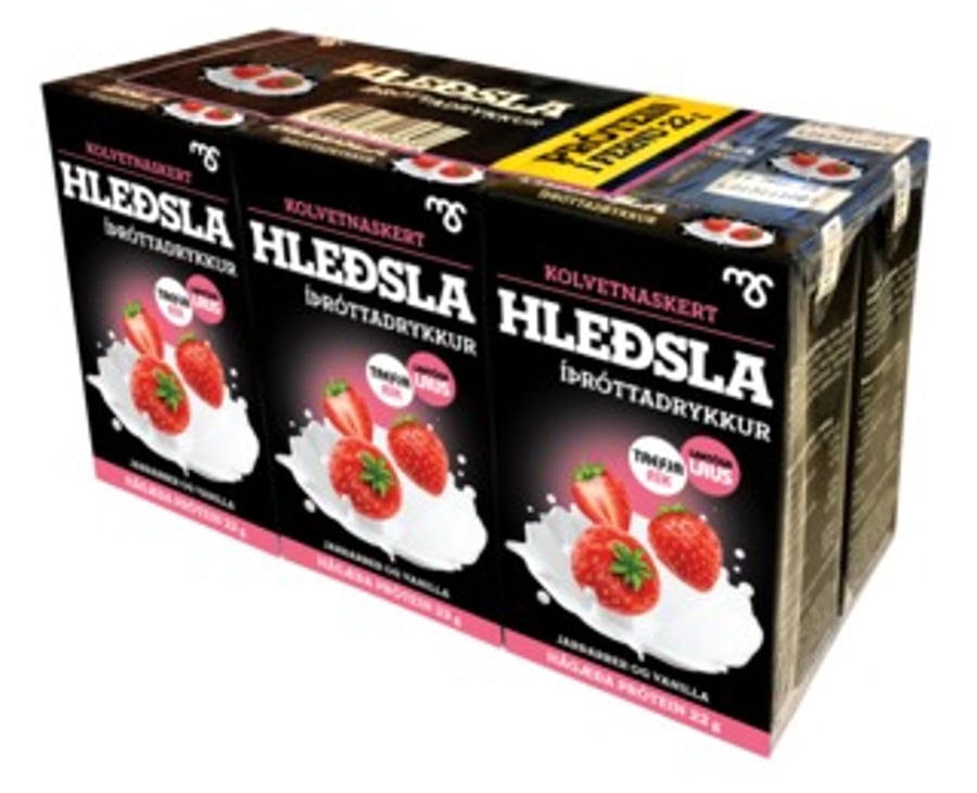 Hleðsla jarðarberjabragð 6 x 250 ml