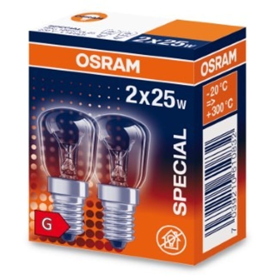 Osram ljósapera perulaga 25 W E14 glær 2 stk.