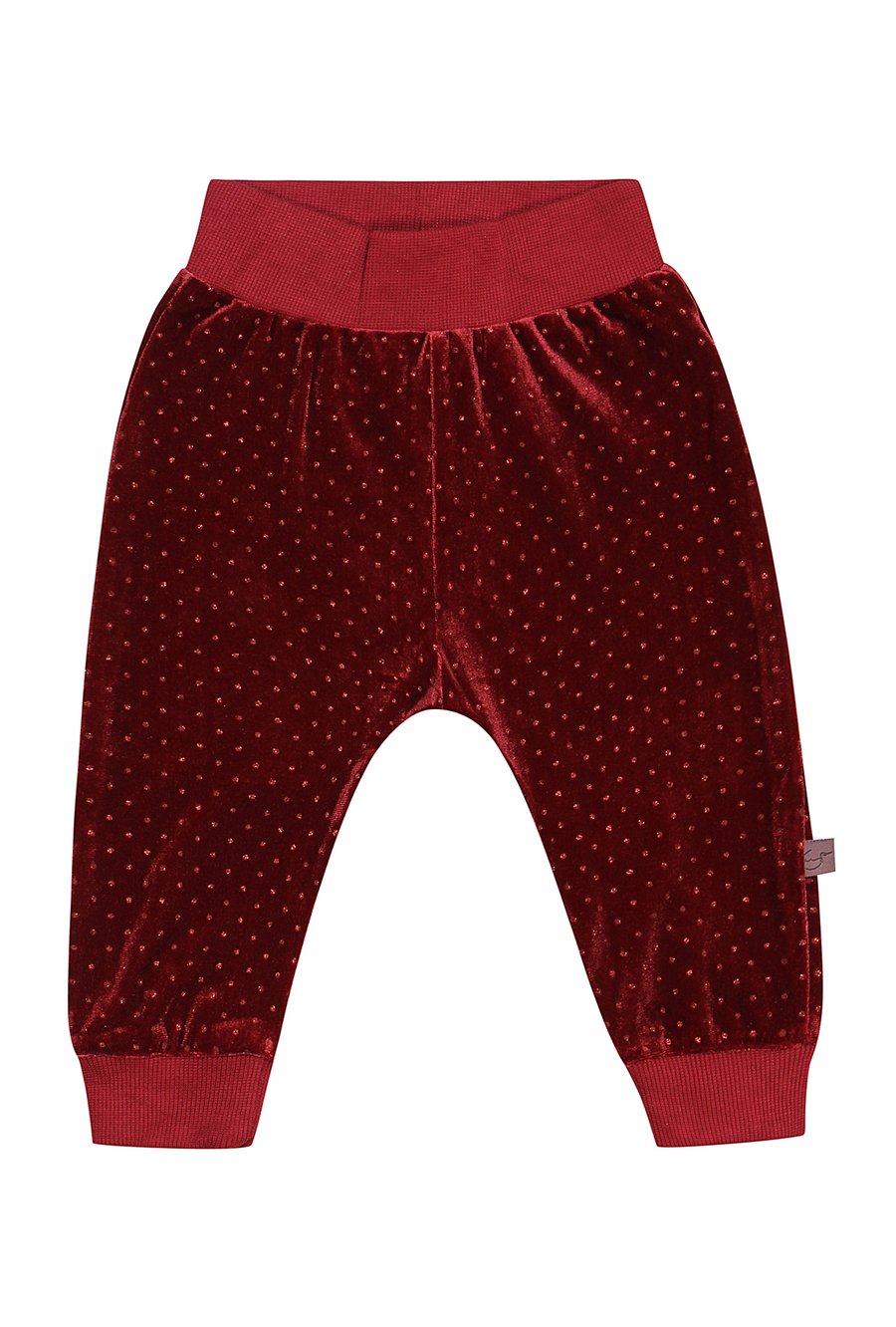 Kids up Abbi buxur Velvet/Glitter Ruby wine