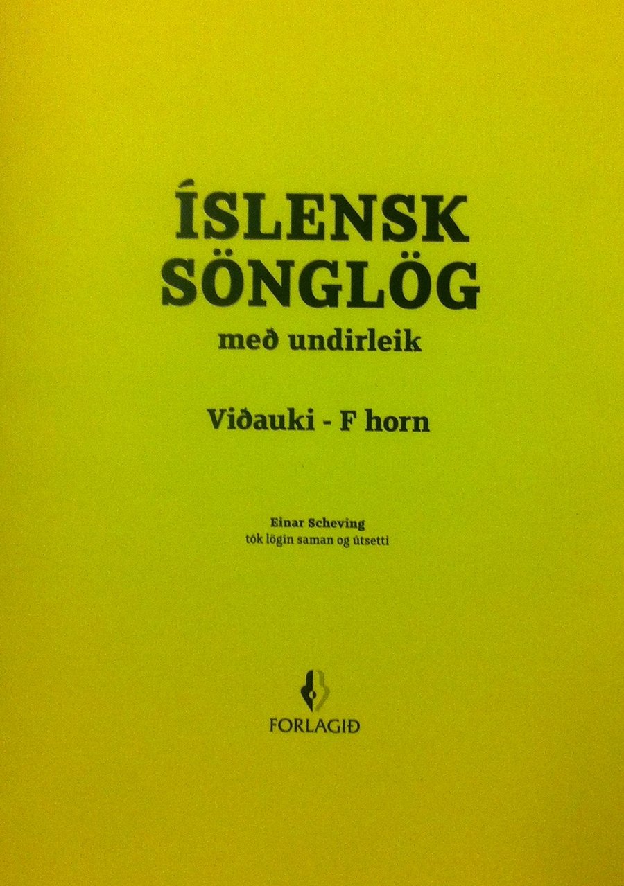 Íslensk sönglög – viðauki, franskt horn