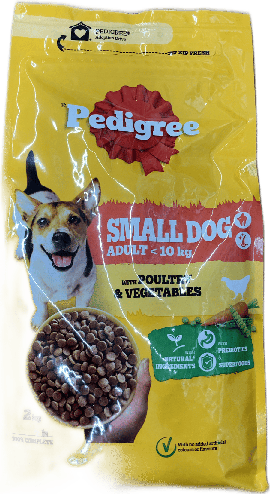 Pedigree fyrir fullorðna smáhunda með alifuglakjöti og grænmeti 2 kg