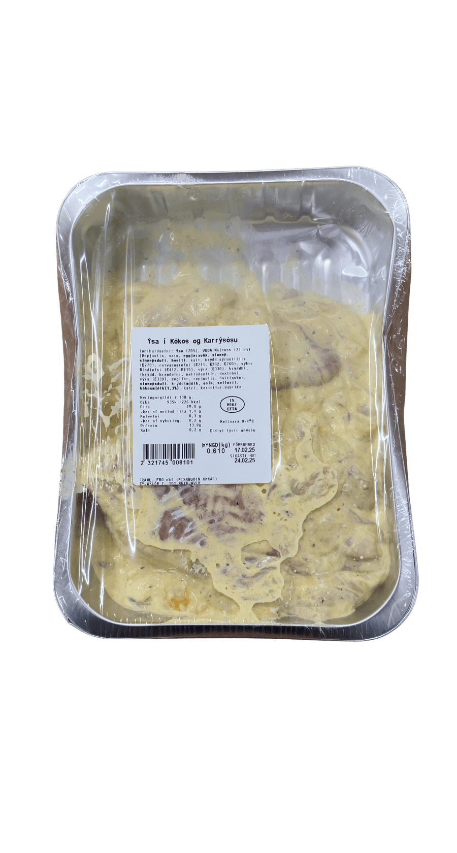 Fiskbúðin Okkar Ýsa í Kókos og Karrýsósu 610 g