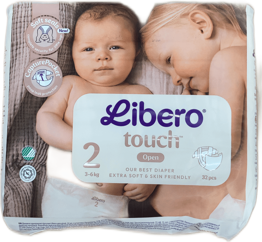 Libero Touch 2 bleyjur 32 stk