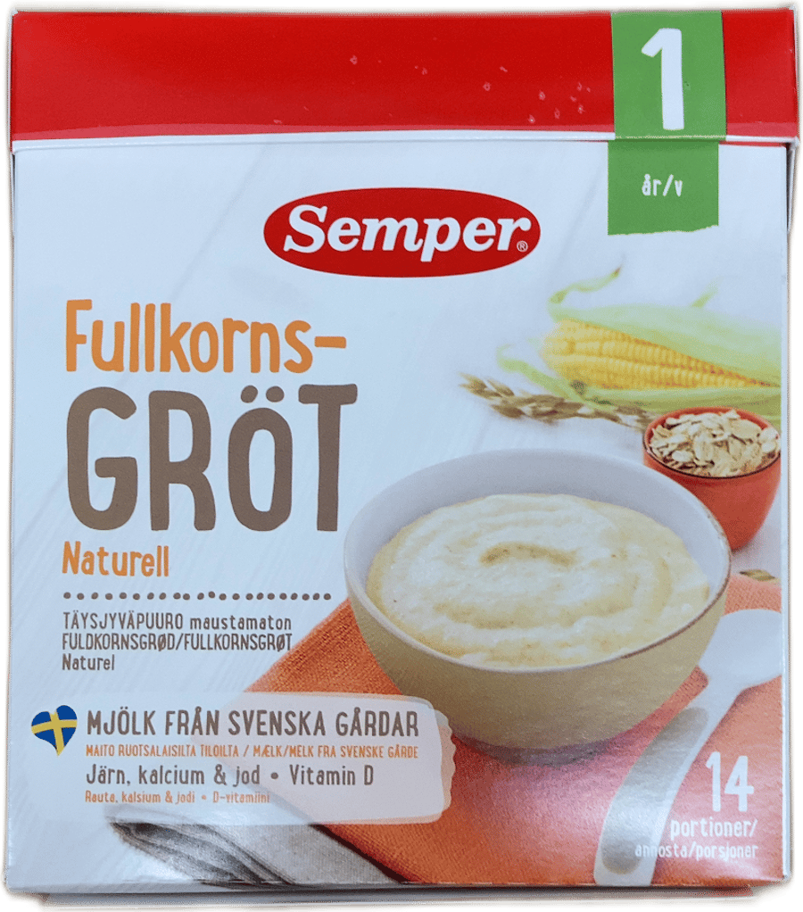 Semper heilkornsgrautur hreinn 470 g