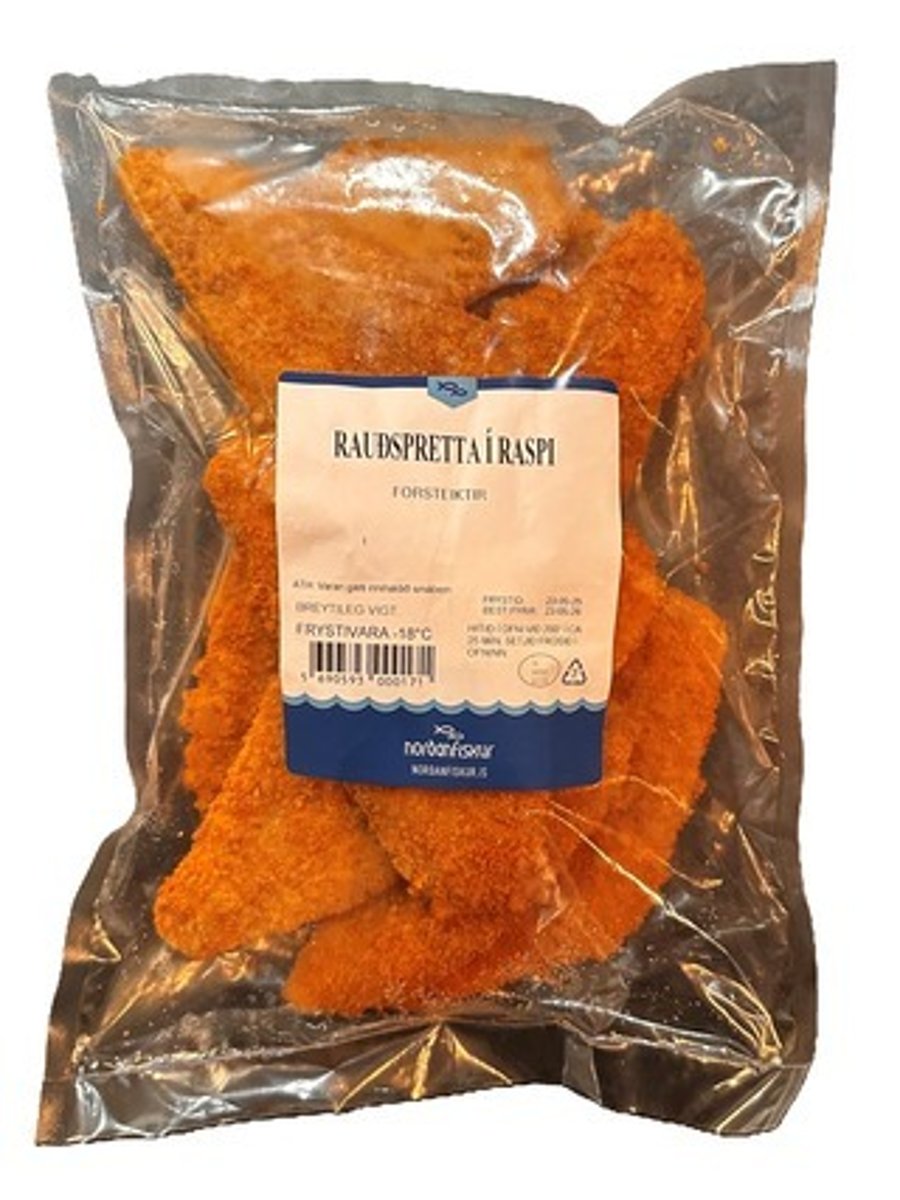 Norðanfiskur rauðspretta í raspi