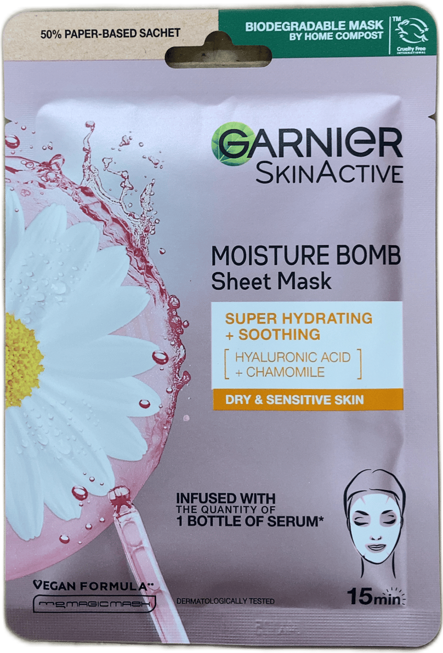 Garnier SkinActive Rakabomba ofurrakagefandi + róandi sheet maski 28 g