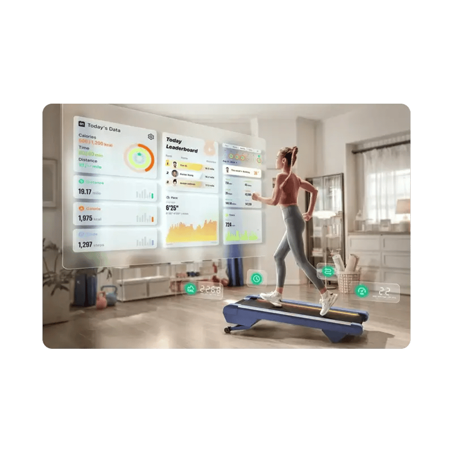 UREVO CyberPad Home 6km göngubretti m. halla