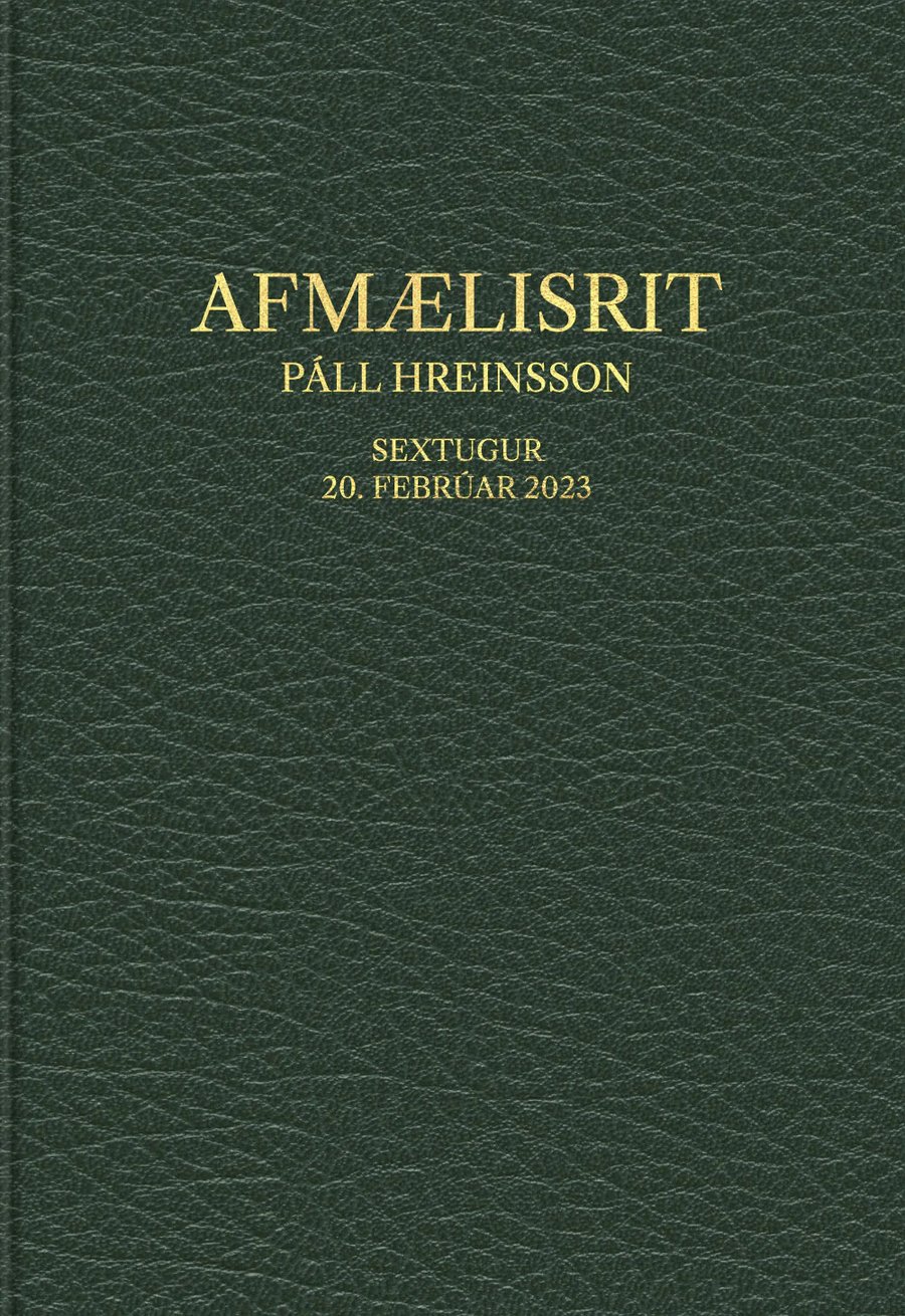Afmælisrit: Páll Hreinsson sextugur 20. febrúar 2023