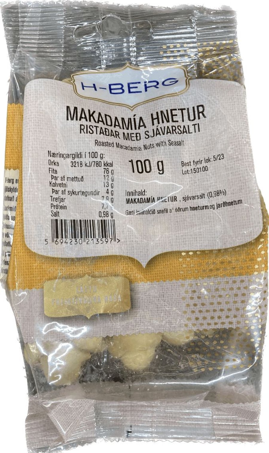 H-Berg makadamia hnetur 100 gr