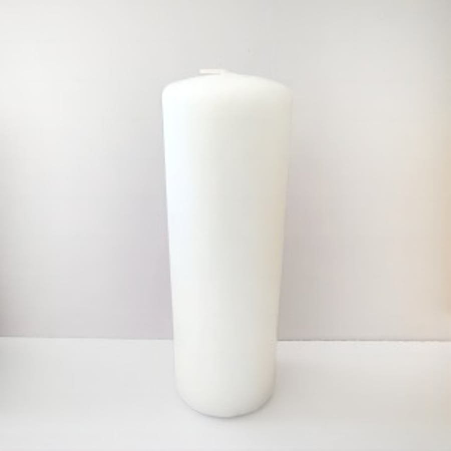 Kubbakerti hvítt 18x7 cm