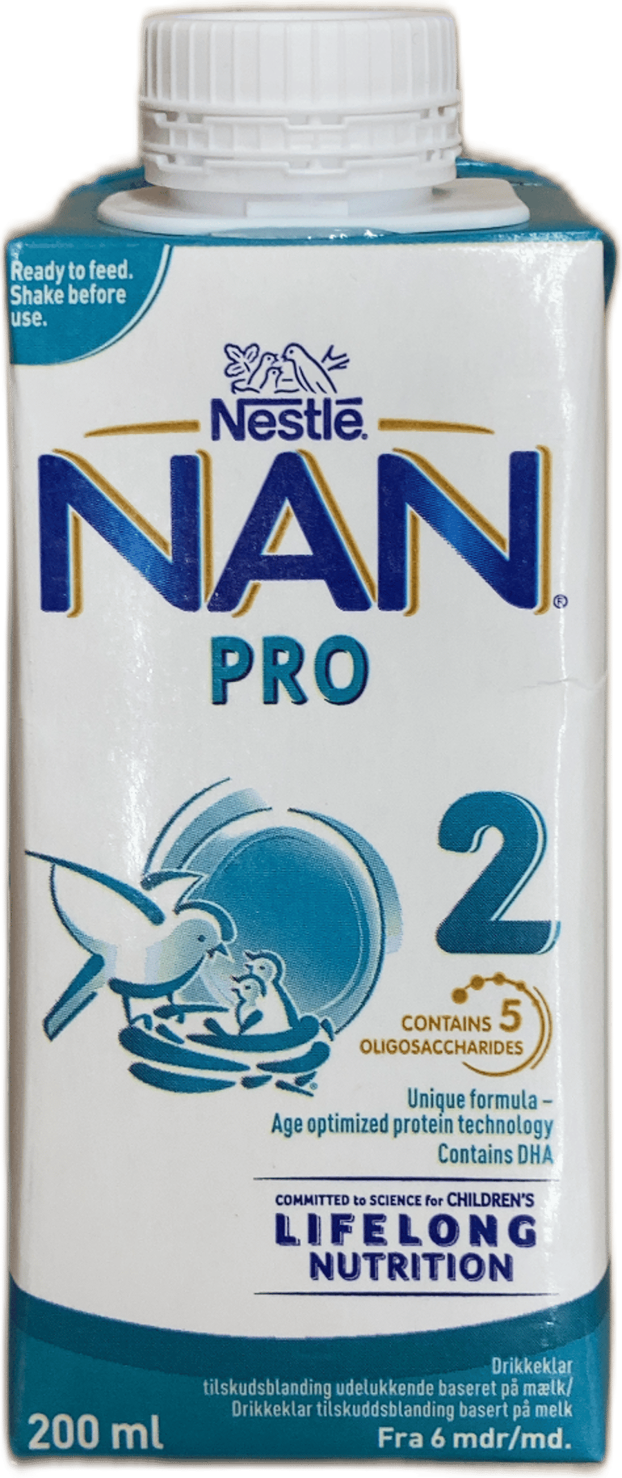 Nestlé NAN Pro 2 drikkeklár stoðblanda 200 ml