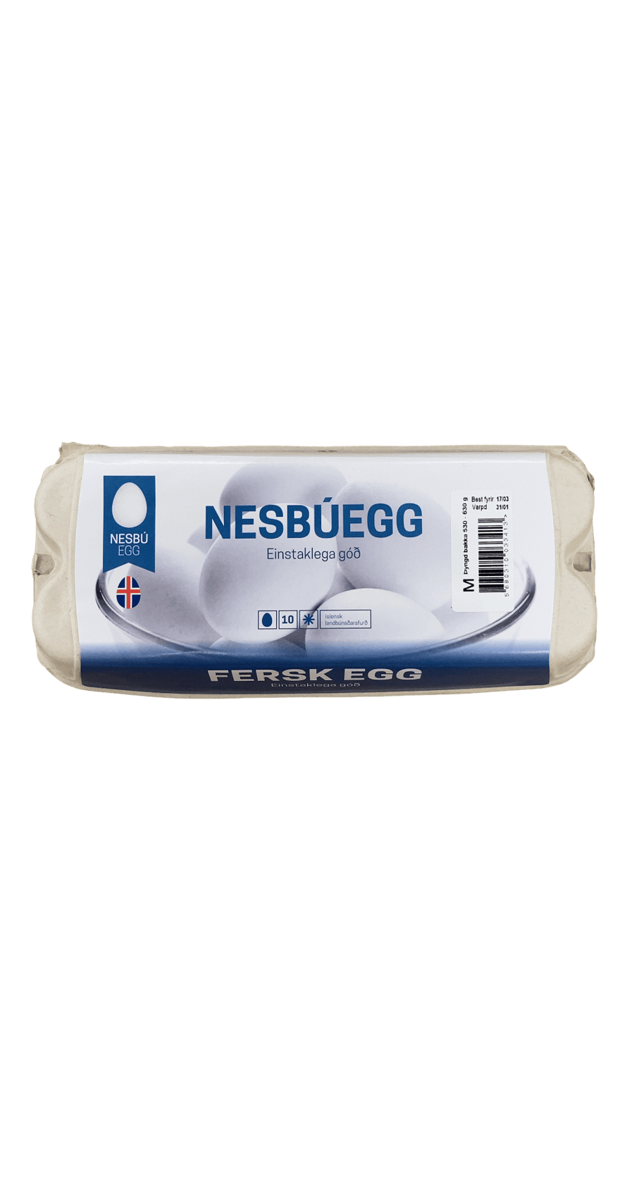 Nesbúegg fersk egg M 530-630 g