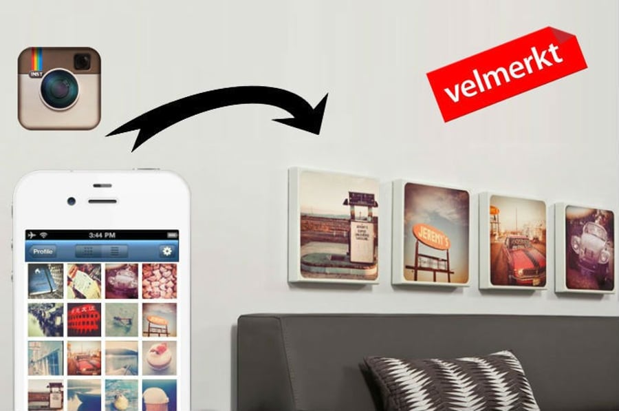 Instagram myndin þín á foam plötu eða striga 