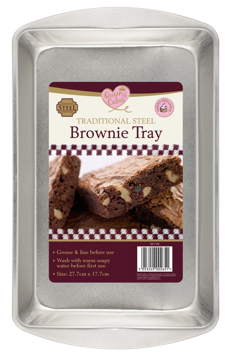 Queen of cakes Brownie form úr stáli 27.7 cm x 17.7 cm 1 stk