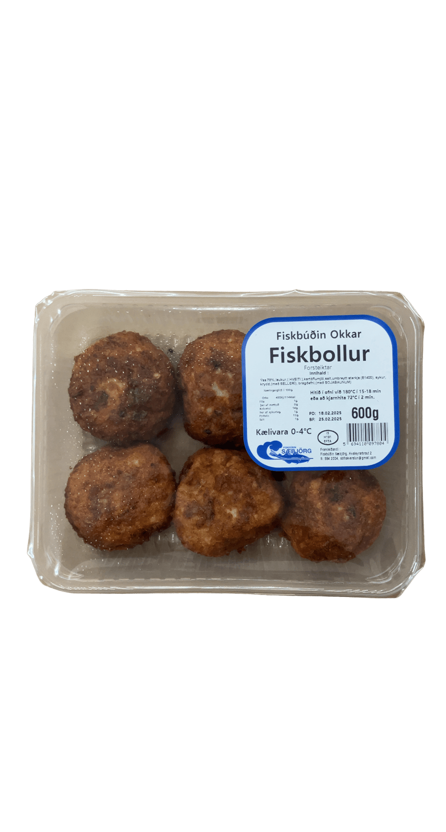 Fiskbúðin Okkar Fiskbollur Forsteiktar 600 g
