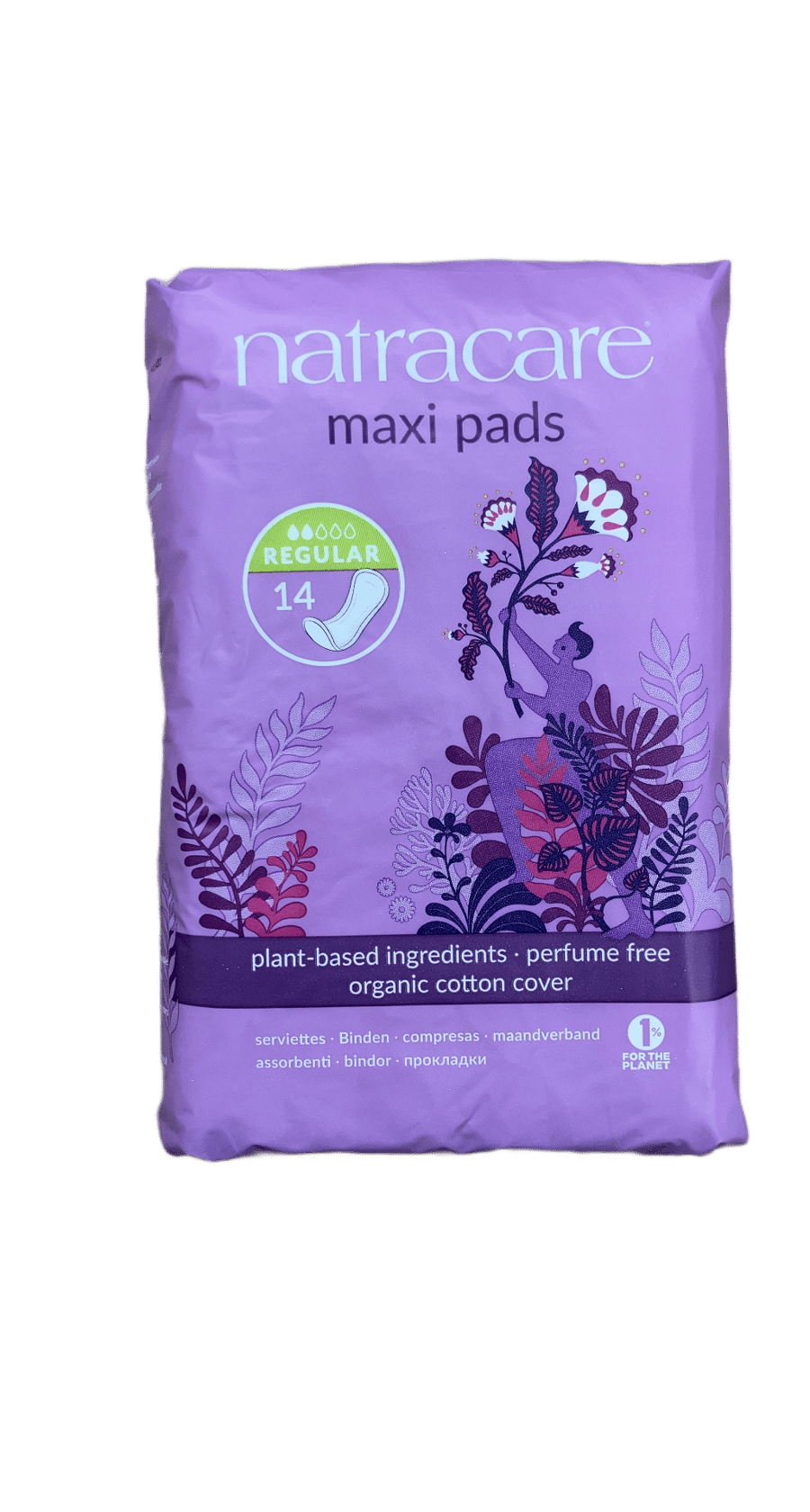 Natracare Maxi dömubindi Regular 14 stk
