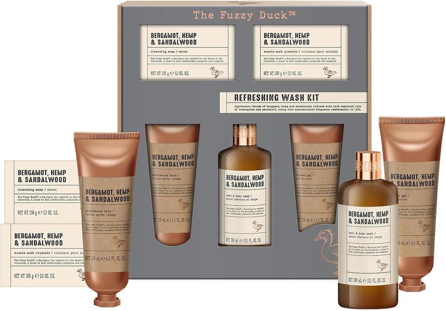 Baylis & Harding Bergamot, Hemp & Sandalwood Refreshing Wash Kit Gjafasett