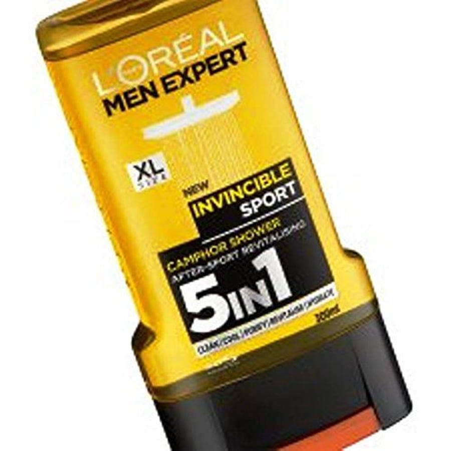 L'Oreal 5In1 Men Expert Invincible Sport Camphor After-Sport Revitalising, Sturtusápa 300 ml