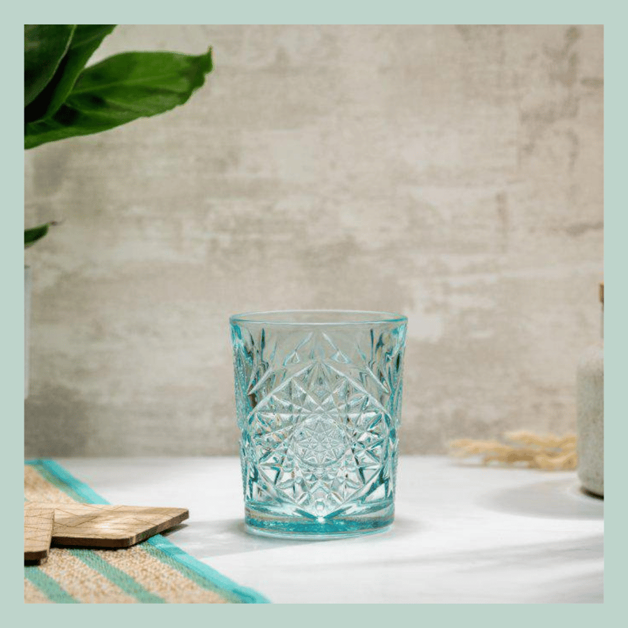 Hobstar glas – Sky Blue