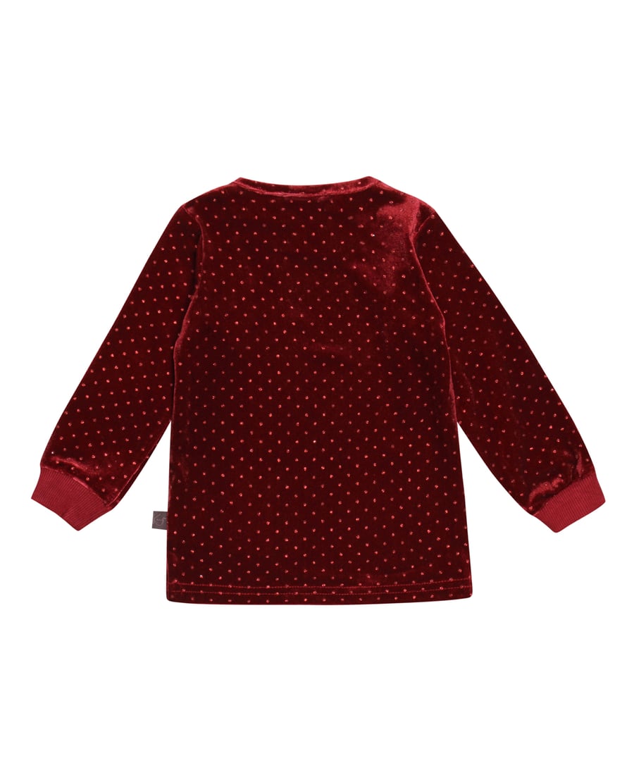 Kids up Abbi peysa Velvet/Glitter Ruby wine