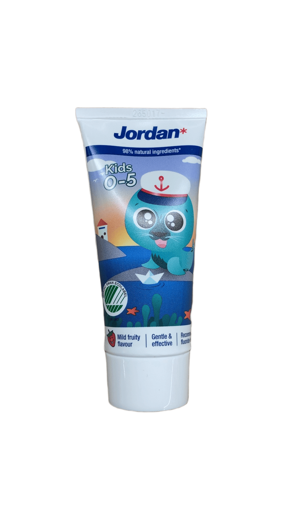 Jordan barnatannkrem 0–5 ára með mildu ávaxtabragði 50 ml