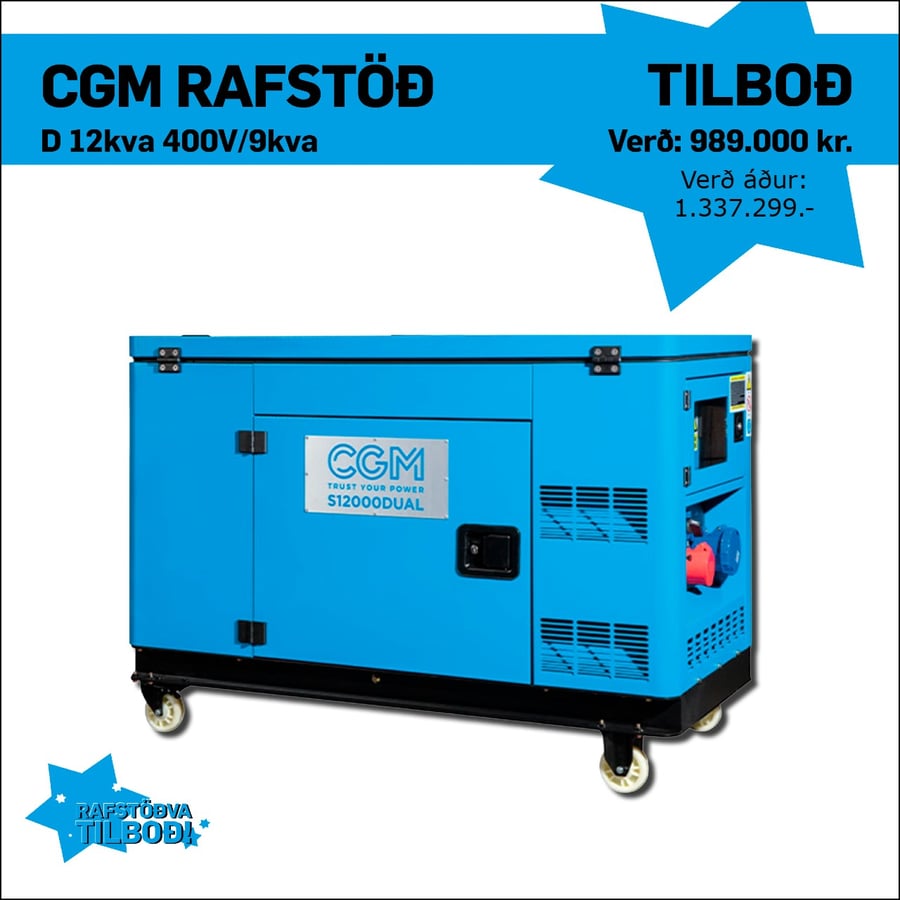 CGM Rafstöð D 12kva 400V/9kva 230V