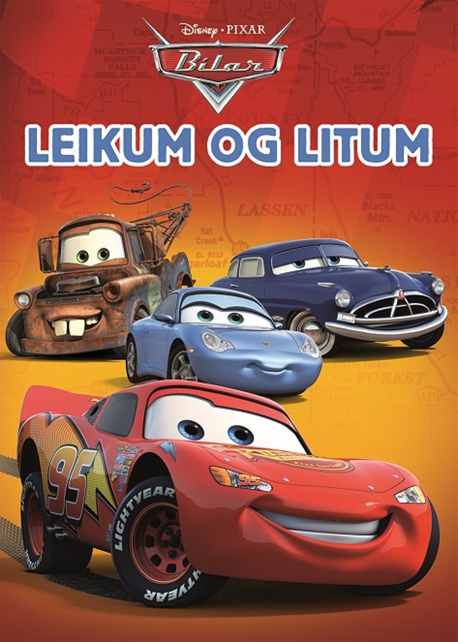 Bílar - Leikum og litum