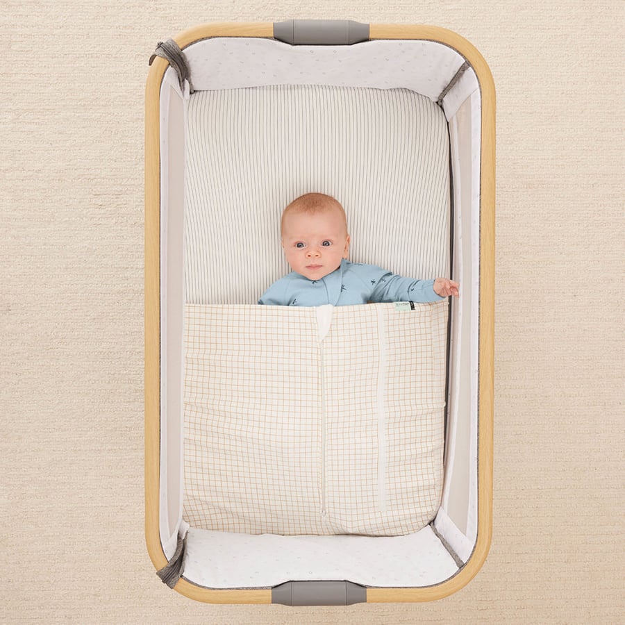 Baby Tuck Sheet – Caramel grid