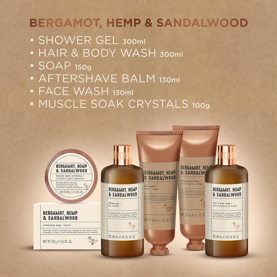 Baylis & Harding Bergamot, Hemp & Sandalwood Ultimate Wash Kit Gift Set