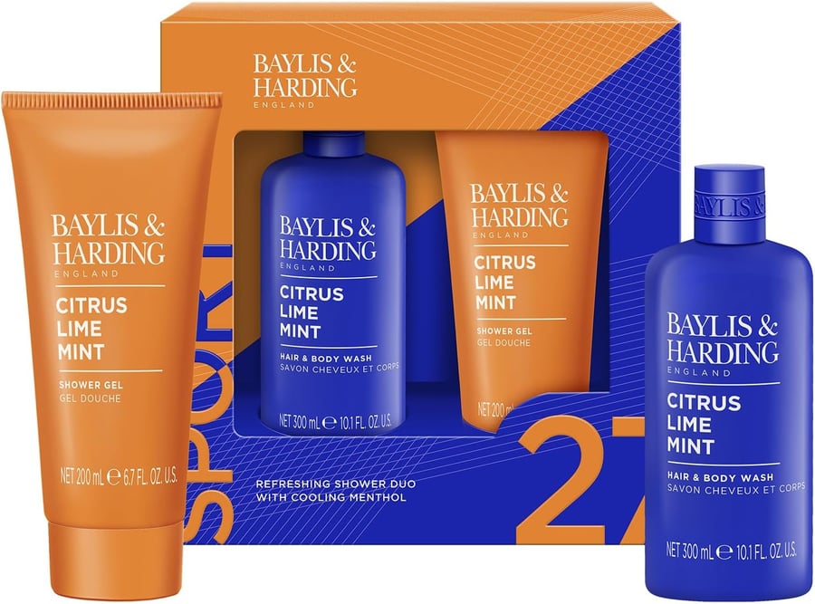 Baylis & Harding Citrus, Lime & Mint Men's Refreshing Sturtu Duo Gjafa sett