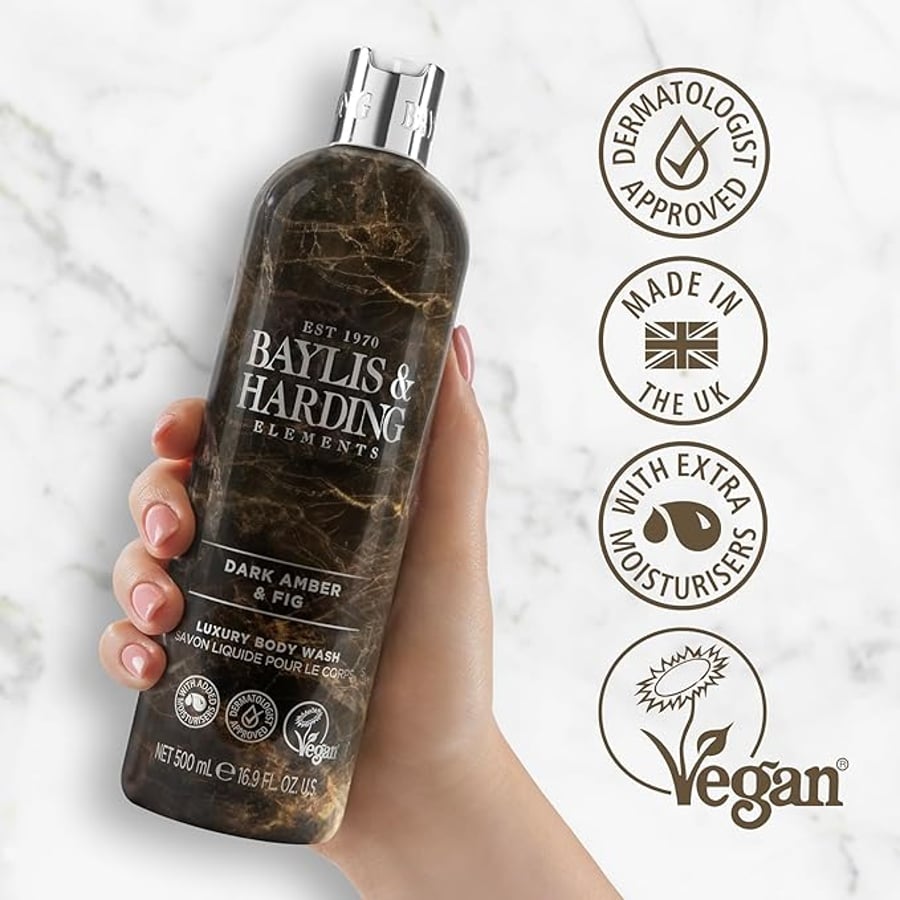 Baylis & Harding Elements Pink Blossom & Lotus Flower Lúxus Bað- og Sturtusápa 500 ml