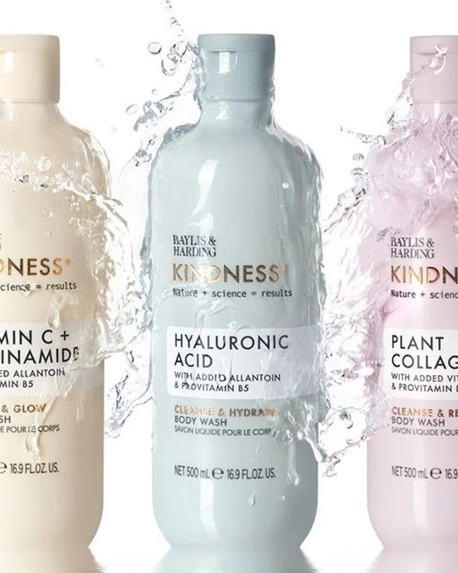 Baylis & Harding Kindness + Plant Hyaluronic Acid 500 ml Cleanse & Hydrate Bað og Sturtusápa